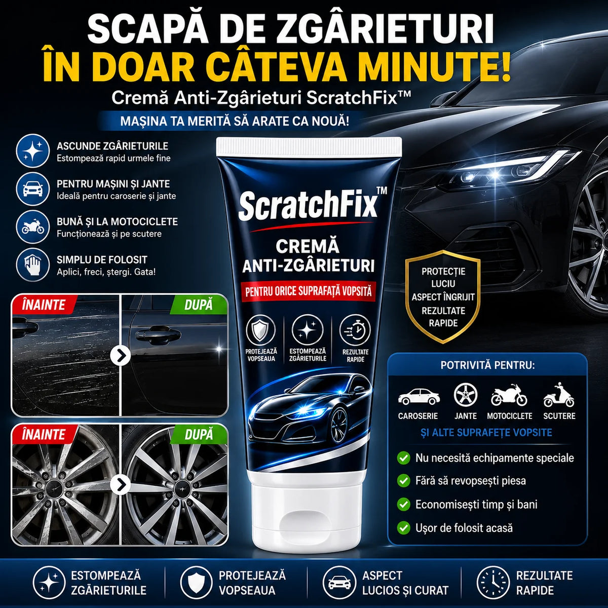 Cremă Anti-Zgârieturi Auto ScratchFix