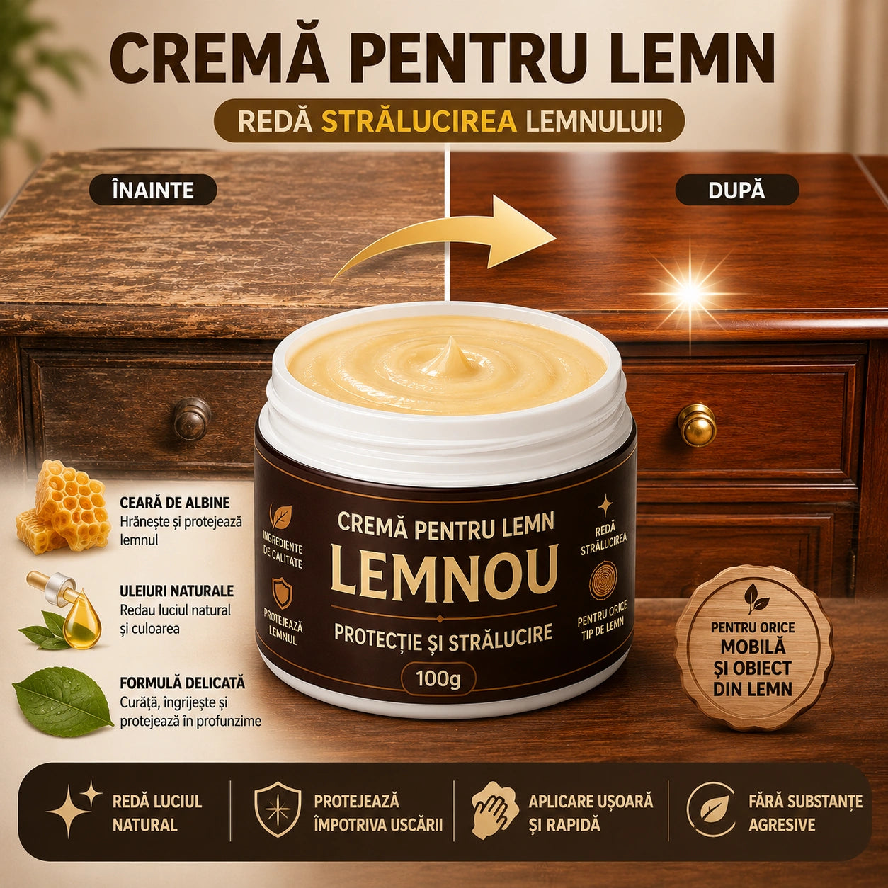 Cremă Pentru Lemn LemnNou