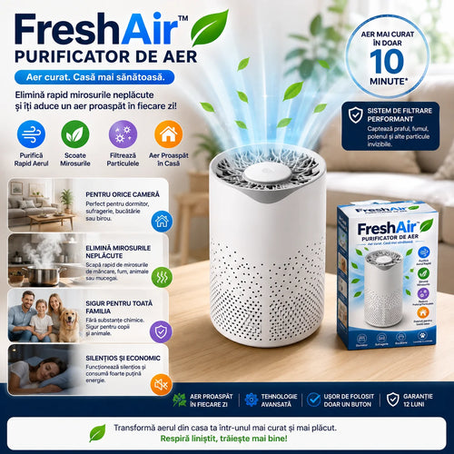 Purificator de Aer FreshAir – Aer Curat și Fără Mirosuri