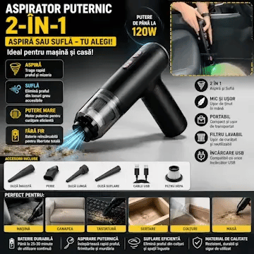 Aspirator Puternic 2-în-1 CuratMAX