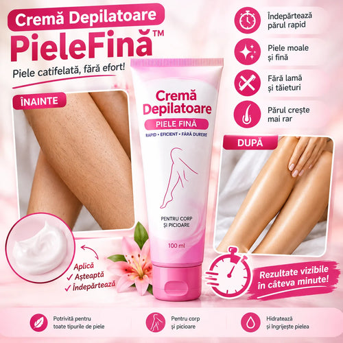 Cremă Depilatoare PieleFină – Scapă De Păr În Câteva Minute