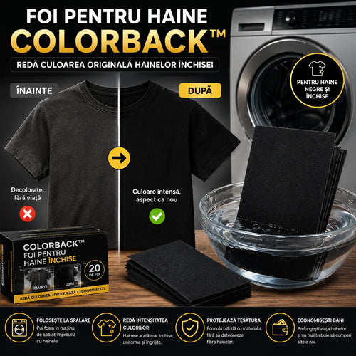 Foi Pentru Haine ColorBack – Redau aspectul închis hainelor decolorate