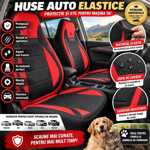 Huse Auto Elastice FlexiSeat – Schimbă Rapid Aspectul Mașinii
