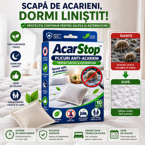 Plicuri Anti-Acarieni AcarStop – Protecție Pentru Saltea