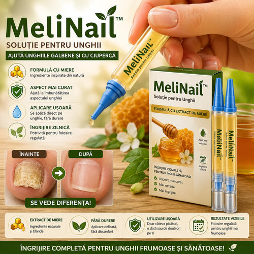 Soluție Pentru Unghii MeliNail – Îngrijire Pentru Unghii Galbene și Afectate